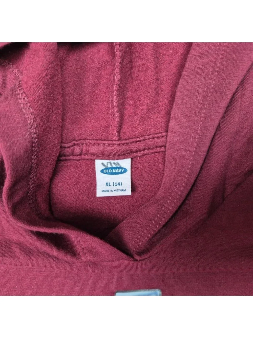 Old Navy Tik Tok Officially Licensed Merch Hooded Tie-Front Shirt Red/Pink Sz YL